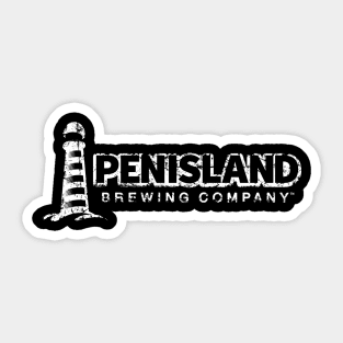 Pen Island Brewing Logo Weathered Sticker